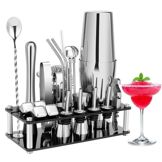 kingrow-cocktail-shaker-set-23-piece-boston-stainless-steel-bartender-kit-with-acrylic-stand-cocktai-1