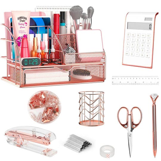 agotglmi-rose-gold-desk-organizers-and-accessories-office-supplies-with-calculator-acrylic-stapler-p-1