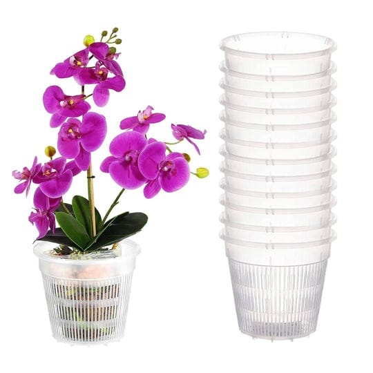 ohiyoo-orchid-pot-4-inch-orchid-pots-with-holes-12-pcs-clear-plastic-orchid-pots-slotted-orchid-pots-1