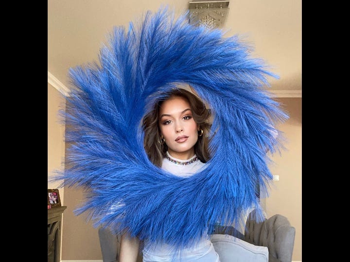 voulux-fluffy-artificial-large-faux-pampas-grass-wreath-27-blue-modern-feather-boho-wreath-indoor-wr-1