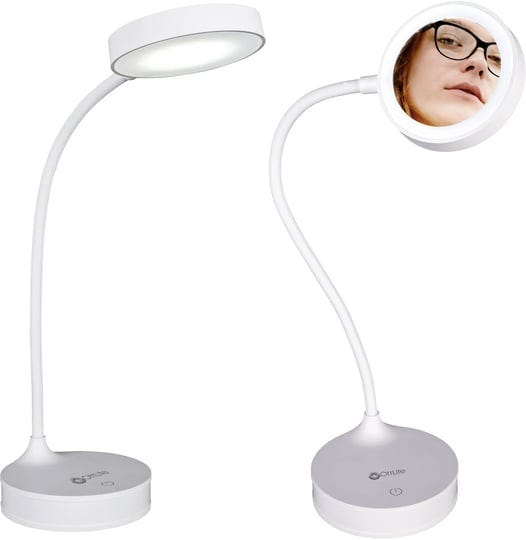 ottlite-rechargeable-led-desk-lamp-with-lighted-mirror-white-1