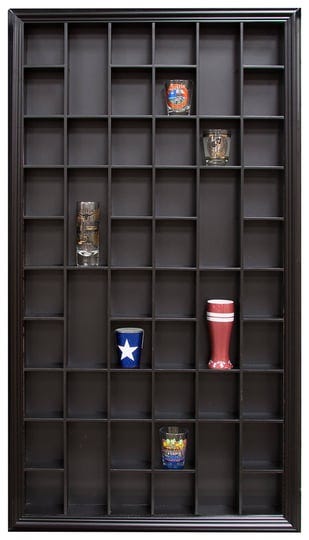 gallery-solutions-17x32-shot-glass-display-case-with-hinged-front-in-black-16fw1057-1