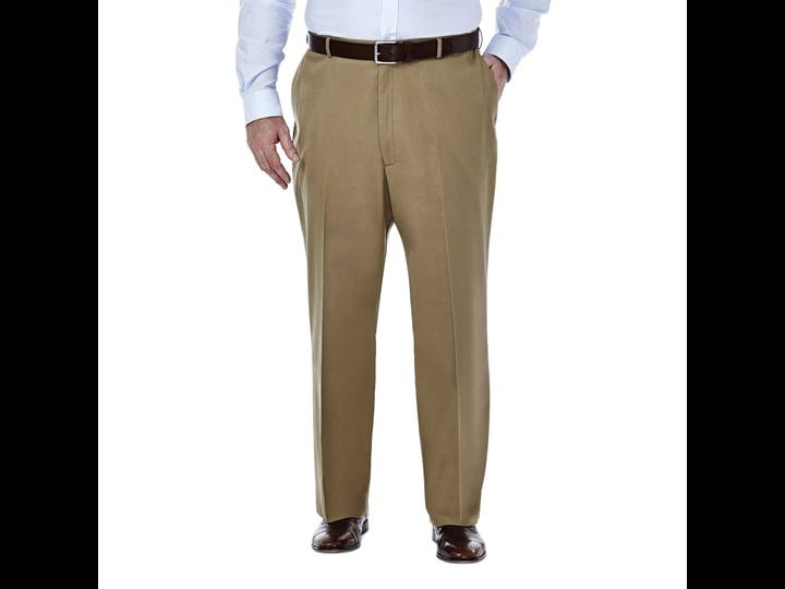 haggar-tan-khaki-big-tall-premium-no-iron-classic-fit-flat-front-pants-1