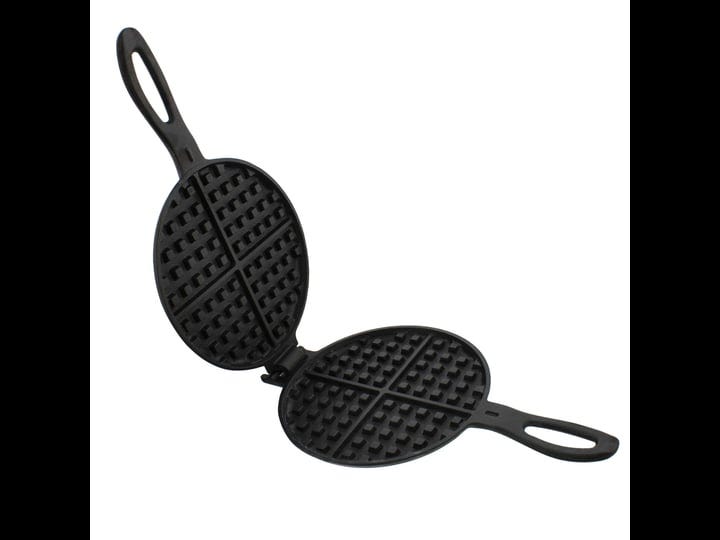 lot45-cast-iron-waffle-maker-pan-6in-stove-top-waffle-iron-cookware-portable-camping-breakfast-maker-1
