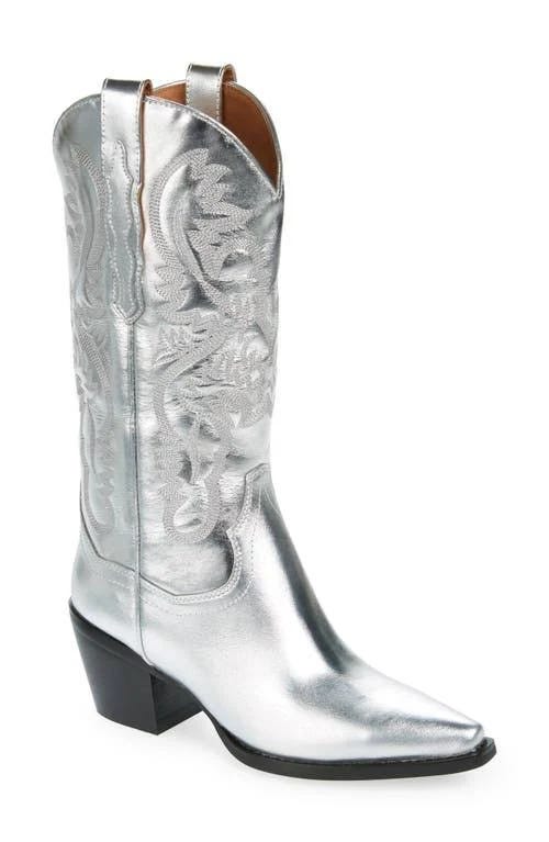 Silver Western Cowboy Boot by Jeffrey Campbell | Image