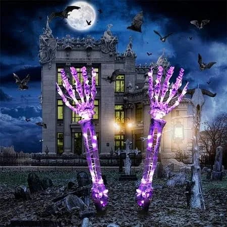 LED Light Up Halloween Skeleton Arm Decorations | Image