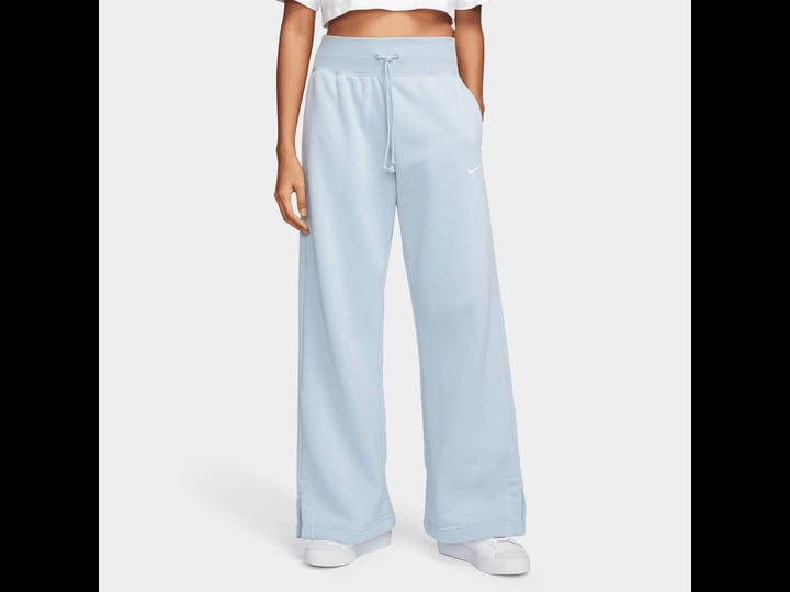 womens-nike-sportswear-phoenix-fleece-high-waisted-wide-leg-sweatpants-in-blue-size-xs-dq5615-441