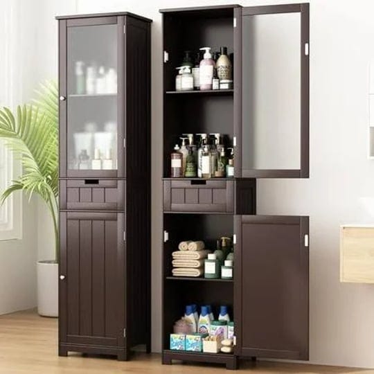 chvans-67-inch-bathroom-storage-cabinet-5-shelf-freestanding-linen-tower-cabinet-with-adjustable-she-1