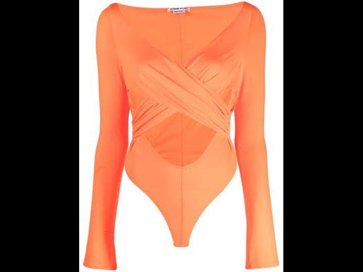 alessandro-vigilante-cut-out-long-sleeve-bodysuit-orange-1