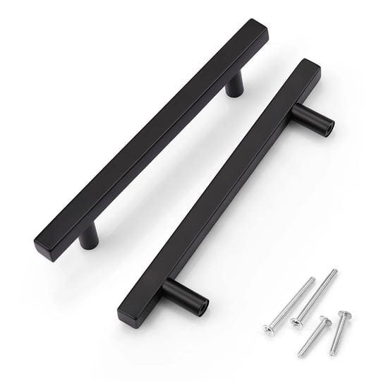 knobwell-6-pack-7-12-modern-stainless-steel-t-bar-cabinet-handles-euro-style-black-drawer-pulls-kitc-1