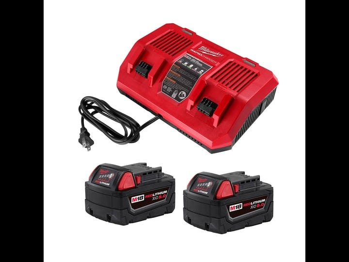 milwaukee-48-59-1852pd-m18-18-volt-lithium-ion-starter-kit-with-two-5-0-ah-battery-packs-and-dual-ba-1
