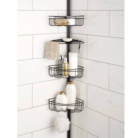 mainstays-3-shelf-tension-pole-shower-caddy-oil-rubbed-bronze-size-60-inch-97-inch-1