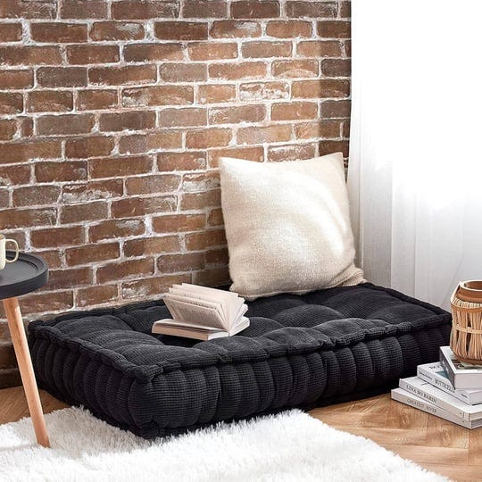 dormco-rainha-ultra-thick-tufted-floor-pillow-black-1