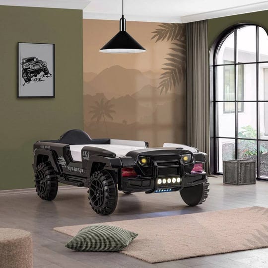 kaylo-black-off-road-suv-kids-bed-with-led-lights-and-sound-style-1053e-1