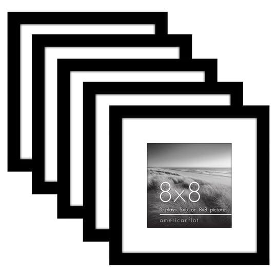 americanflat-8x8-picture-frame-set-of-5-in-black-use-as-5x5-picture-frame-with-mat-or-8x8-frame-with-1