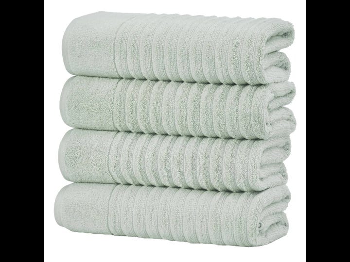 great-bay-home-zero-twist-100-combed-cotton-ribbed-bath-towel-set-4-pack-bath-sage-green-1