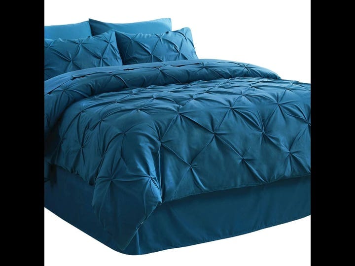 bedsure-teal-twin-comforter-set-kids-6-pieces-pintuck-twin-bed-in-a-bag-pinch-pleat-teal-twin-beddin-1