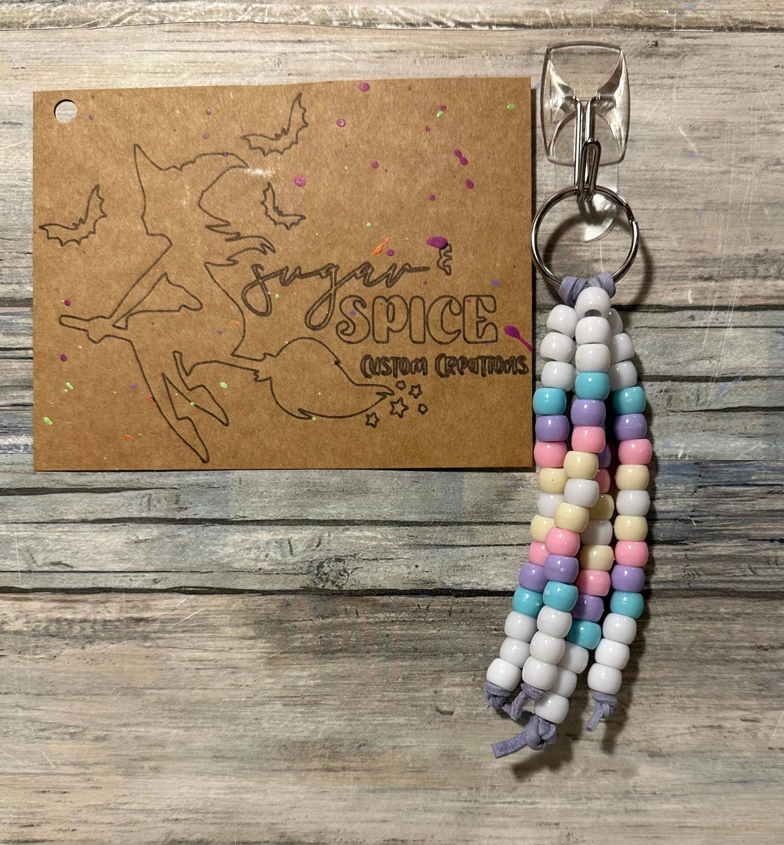 Stylish Pony Bead Keychains for Accessories | Image