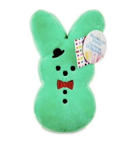peeps-6-plush-scented-bunny-green-with-bowtie-1