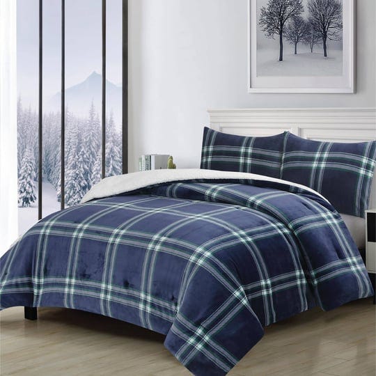 swift-home-reversible-flannel-plush-sherpa-3-pc-comforter-set-full-queen-blue-1