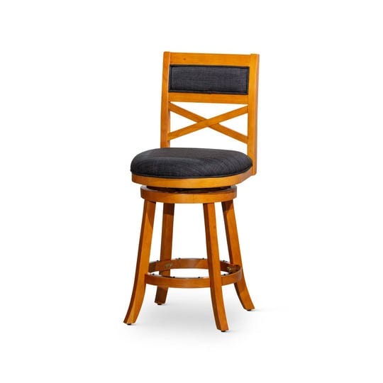 simplie-fun-24-counter-height-x-back-swivel-stool-natural-finish-charcoal-fabric-seat-1