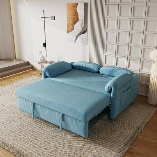 foldable-armrest-sleeper-loveseat-livingroom-dual-purpose-retractable-bed-queen-bed-mode-sofa-with-s-1