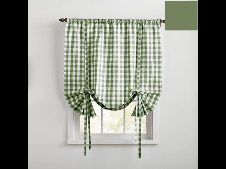 brylanehome-buffalo-check-tie-up-window-shade-window-curtain-sage-green-1