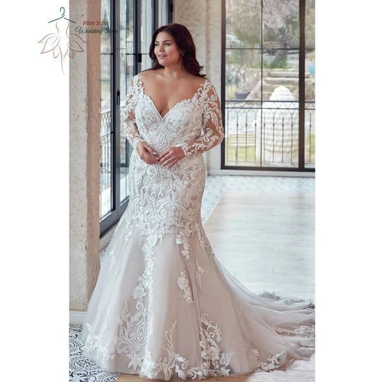 ij-imports-classic-mermaid-wedding-dresses-plus-size-v-neck-long-sleeves-bride-gowns-lace-appliques--1