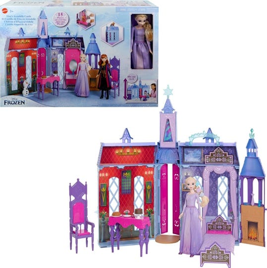 mattel-disney-frozen-doll-house-arendelle-castle-with-elsa-fashion-doll-4-play-areas-15-furniture-ac-1