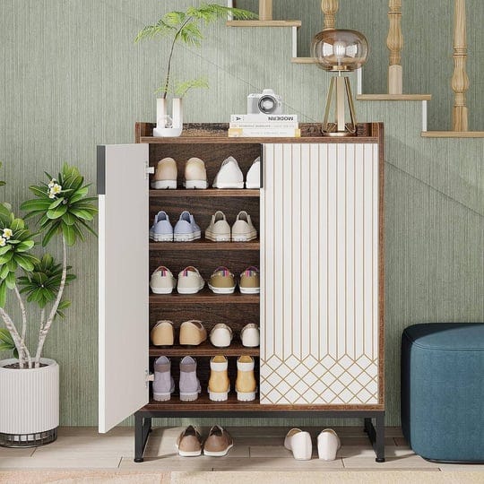 tribesigns-modern-shoe-cabinet-for-entryway-25-pairs-shoe-cabinet-with-doors-wood-5-tier-shoe-organi-1