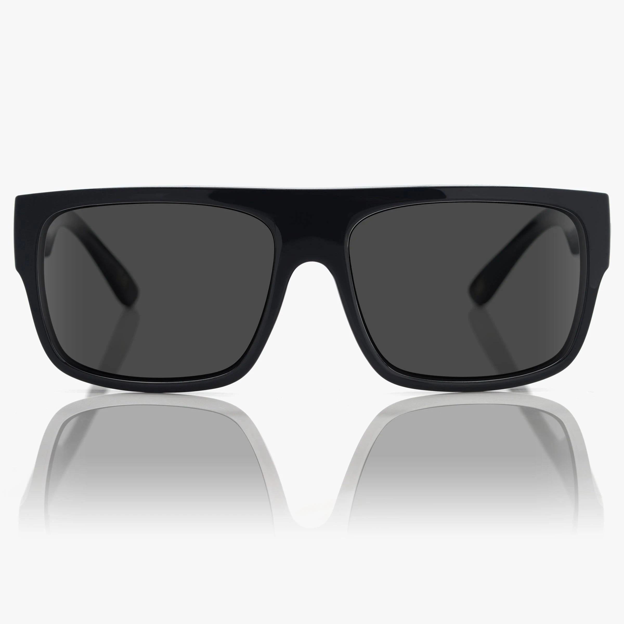 Classico Flattop Black Gloss Sunglasses with Polarized Lenses | Image