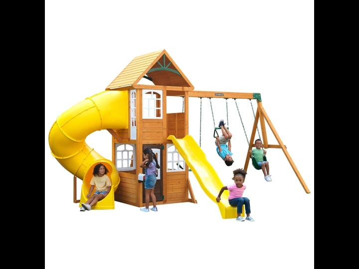 kidkraft-castlewood-wooden-swing-set-playset-with-clubhouse-mailbox-1