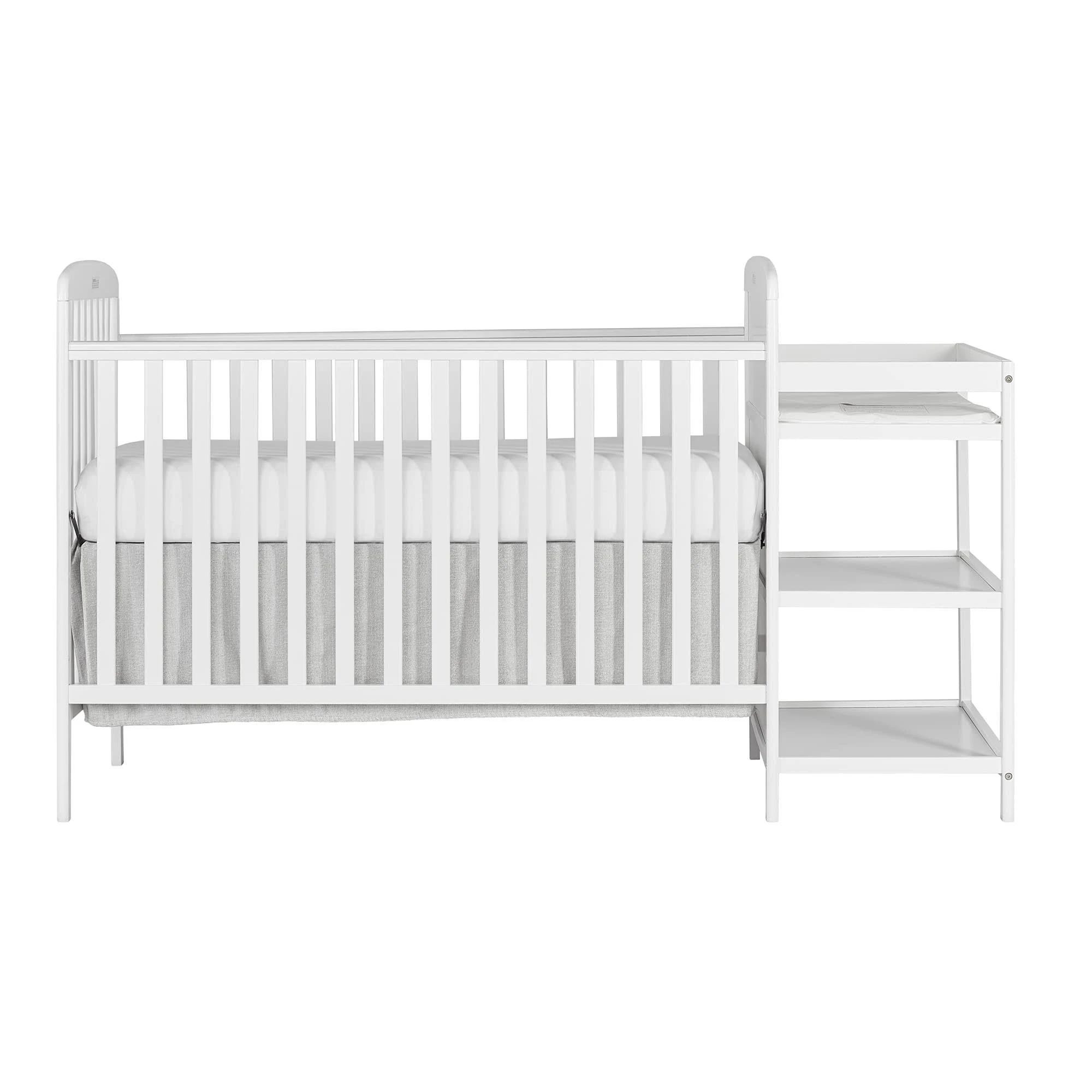 Dream on Me 4-in-1 Crib & Changing Table Set - White | Image