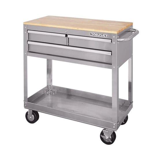 husky-houc3603bjx1-36-in-3-drawer-with-solid-wood-top-stainless-steel-utility-cart-1
