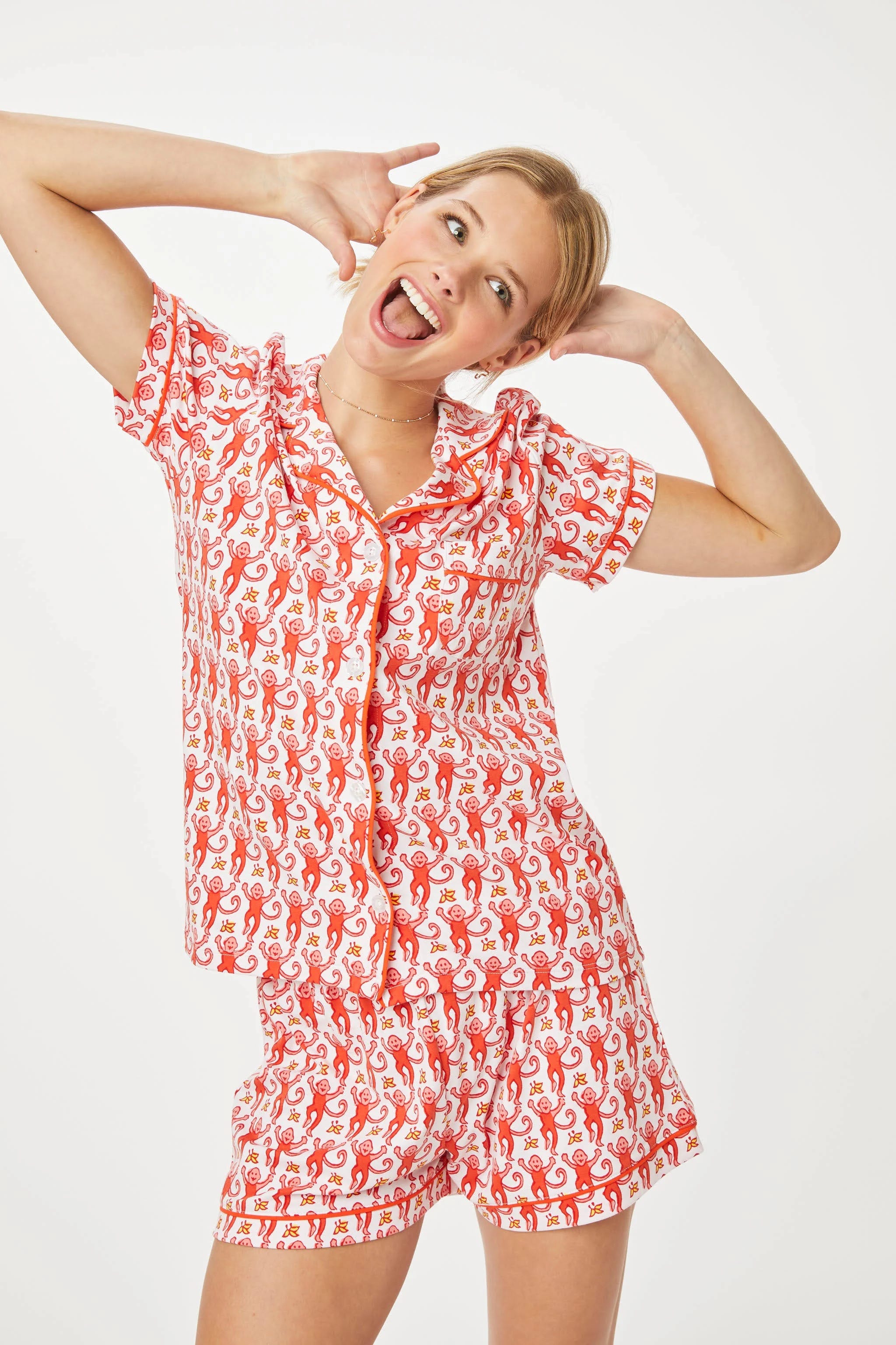 Comfy Watermelon Roller Rabbit Monkey Pajamas - Perfect for Brunch! | Image