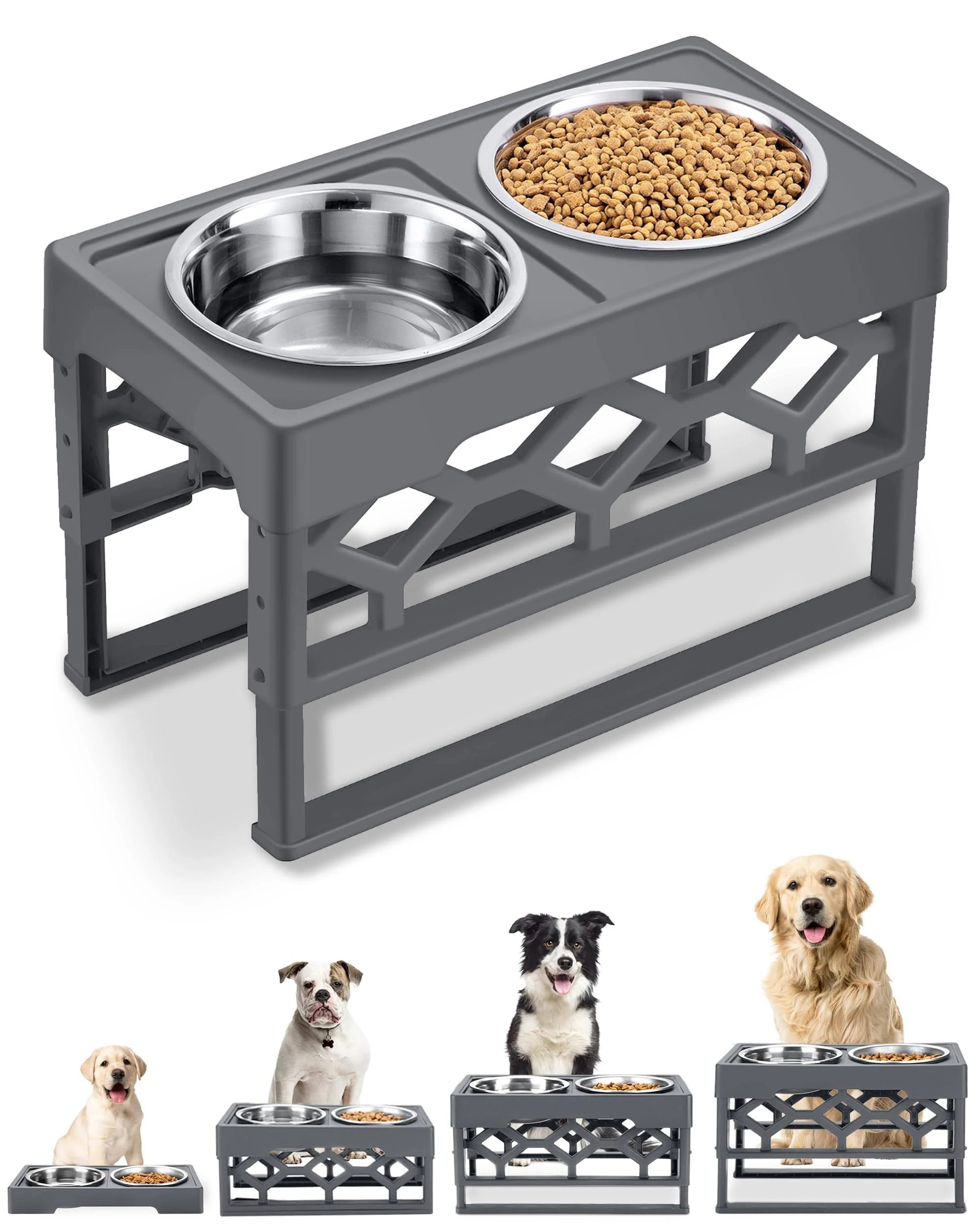 Large Elevated Dog Bowl Stand for Comfort and Digestion | Image