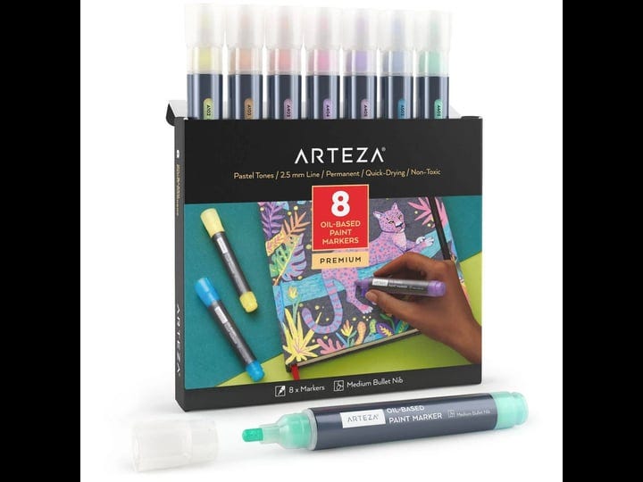 arteza-oil-based-bullet-nib-markers-pastel-colors-8-piece-1