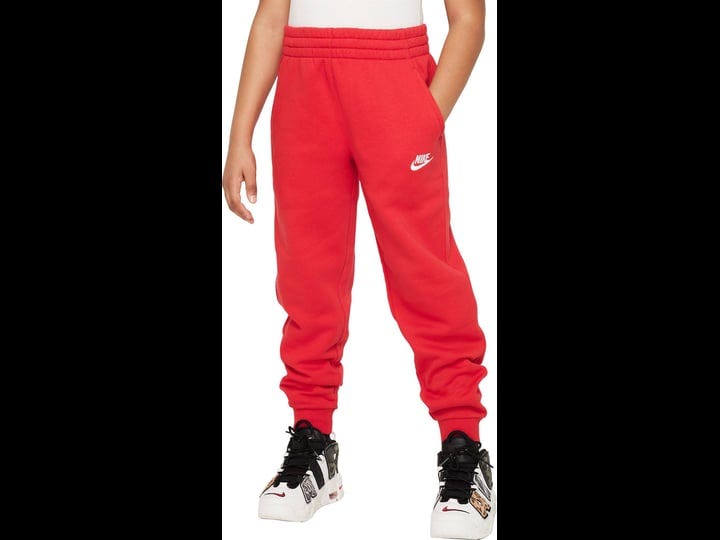 kids-nike-sportswear-club-fleece-joggers-large-university-red-white-1