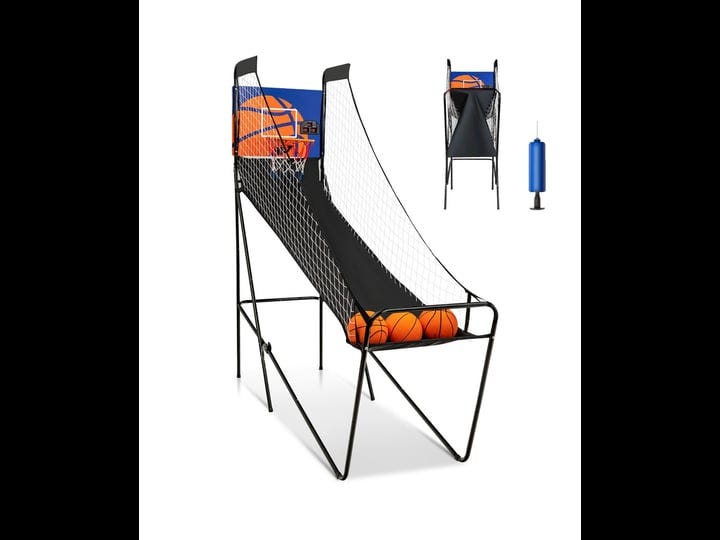 costway-foldable-single-shot-basketball-arcade-game-w-electronic-scorer-3-basketballs-black-1