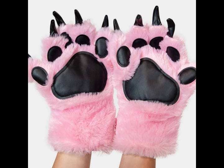 lazy-one-pink-bear-paw-mitt-adult-1