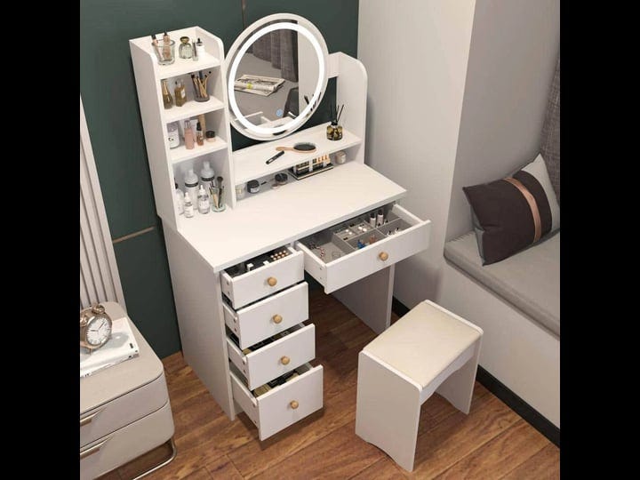wiawg-5-drawers-white-wood-makeup-vanity-set-dressing-desk-w-stool-led-round-mirror-and-storage-shel-1