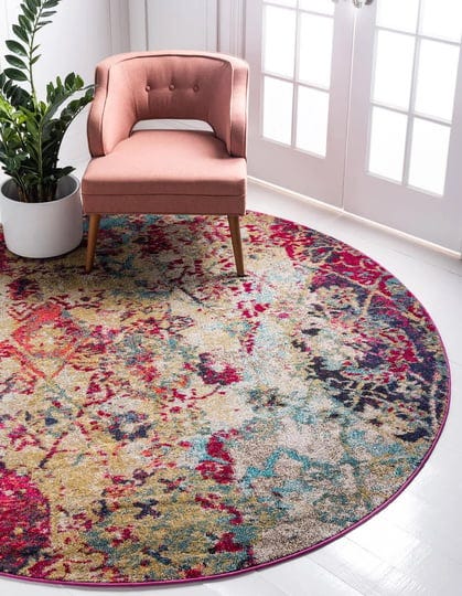 unique-loom-monterey-nahuati-rug-multi-round-8-x-8-1