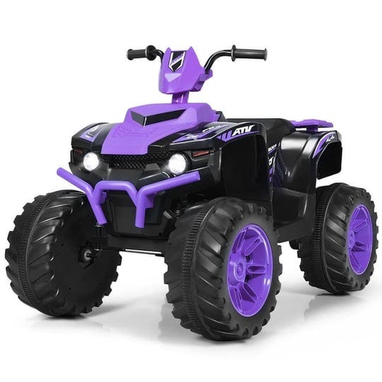costway-12v-kids-4-wheeler-atv-quad-ride-on-car-w-led-lights-music-usb-purple-1