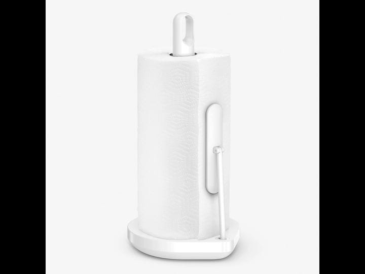 simplehuman-tension-arm-paper-towel-holder-white-stainless-steel-1