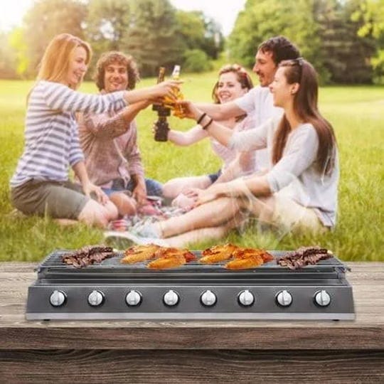 large-gas-grill-outdoor-party-8-burner-bbq-grill-commercial-adjustable-height-gas-grill-size-107-sil-1