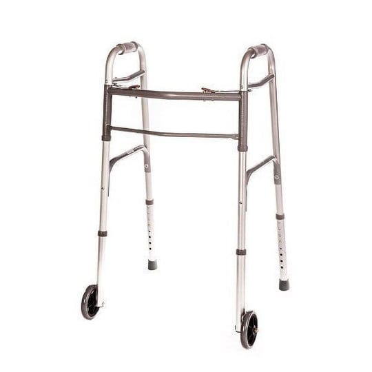 walker-folding-deluxe-2-button-with-front-5-wheels-by-healthline-trading-1