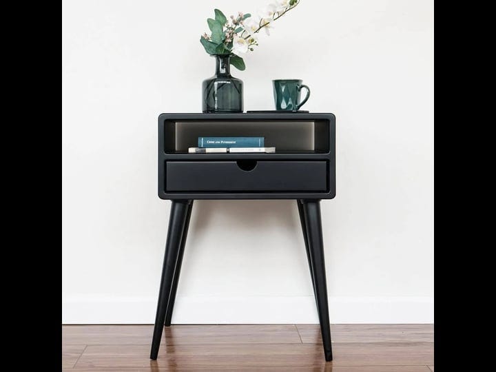 ultimate-premium-products-mid-century-nightstand-with-drawer-black-bedside-table-with-shelf-nightsta-1