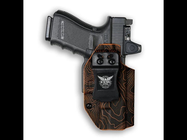 1911-5-government-45acp-with-rail-only-red-dot-optic-cut-iwb-holster-orange-topographic-map-right-1