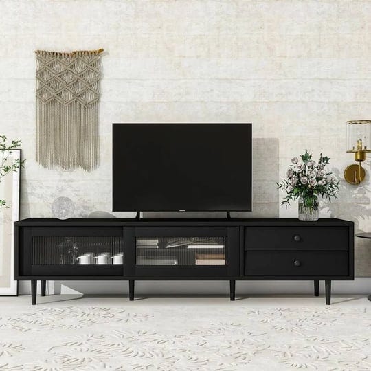 modern-tv-stand-with-sliding-fluted-glass-doors-slanted-drawers-for-tvs-up-to-75-black-1