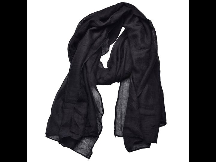 woogwin-light-soft-scarves-fashion-scarf-shawl-wrap-for-women-men-black-1